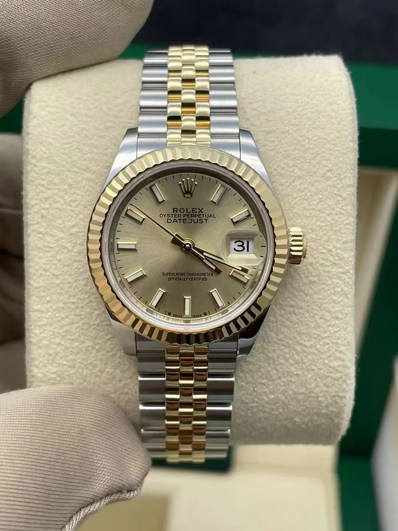 95新 Rolex/劳力士 杜师傅/自动机械女/二八/香槟盘