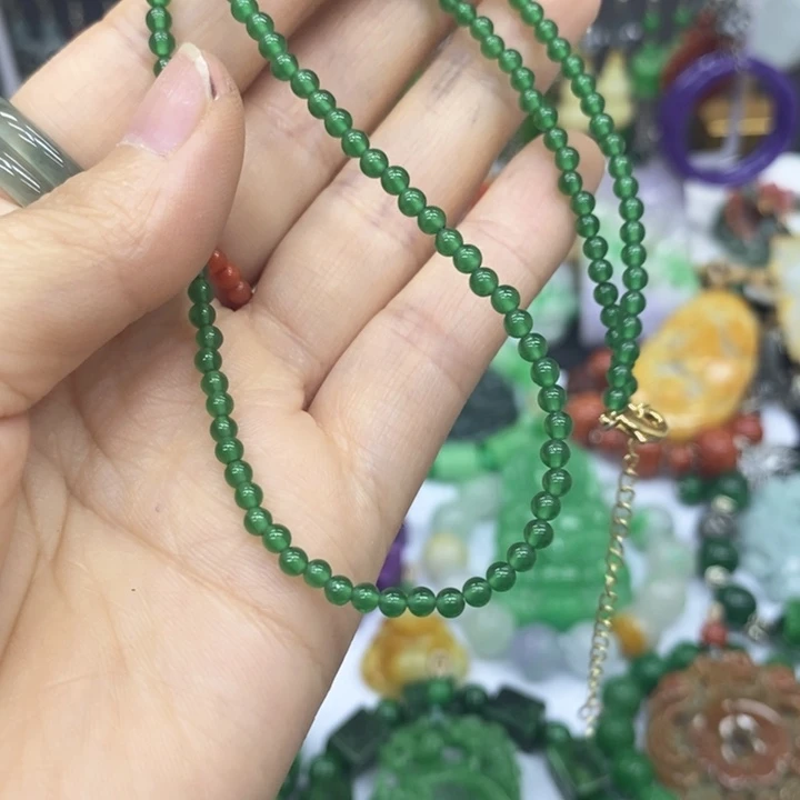 翡翠未镶嵌颈饰项链23