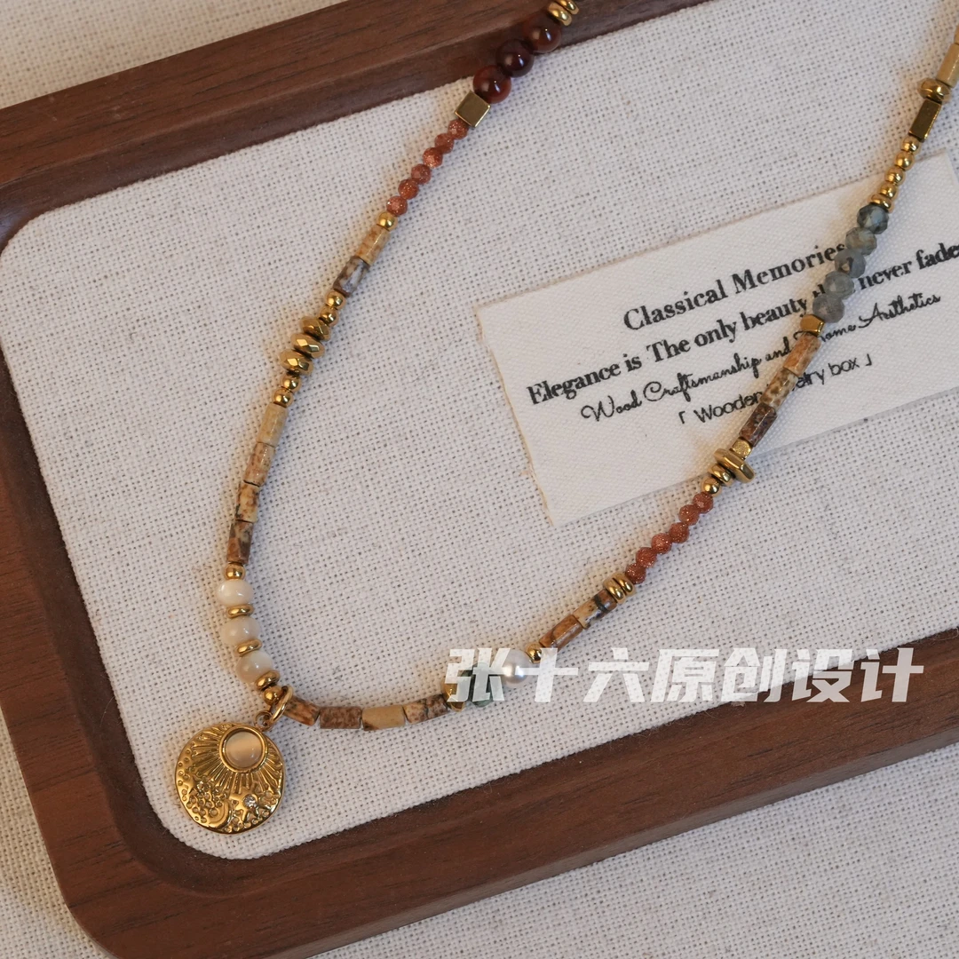 钛钢项链 [沙滩]张十六原创设计手工气质时尚百搭复古小众吊坠女