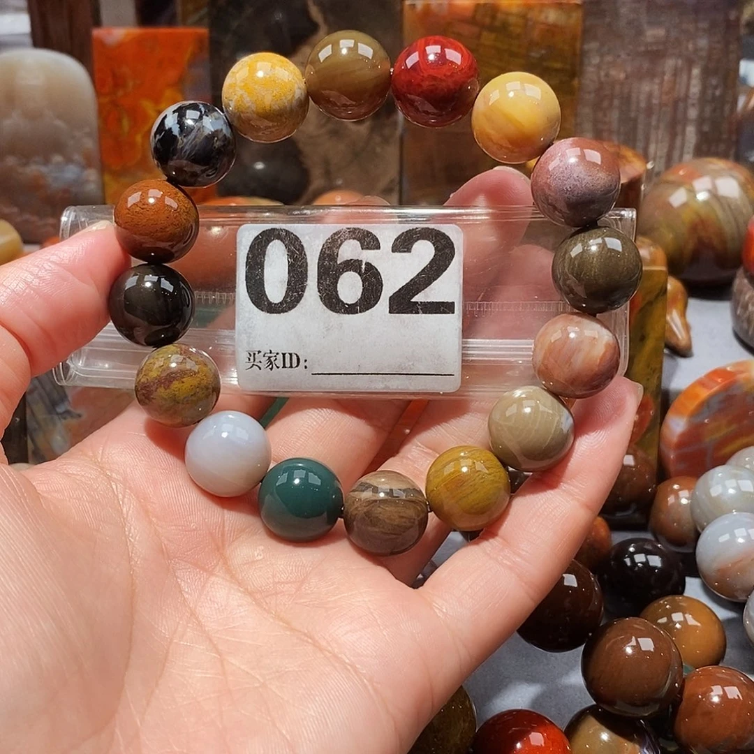 硅化玉天然北票硅化玉手串未镶嵌