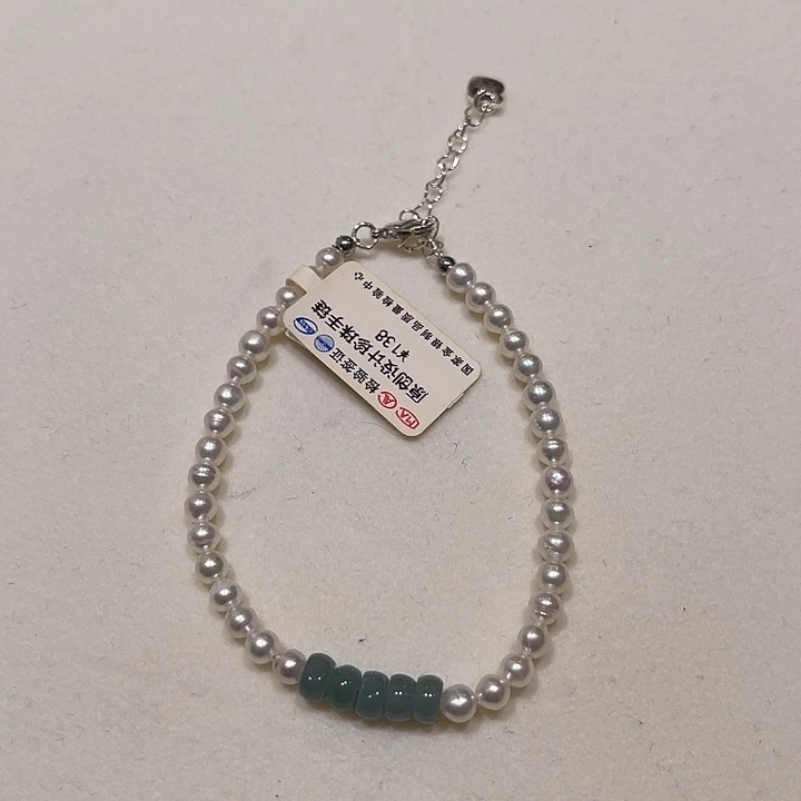 合金淡水珍珠手链