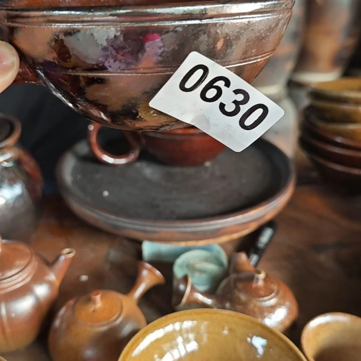 狼***下瓷片0630，手工拉坯柴火烧制