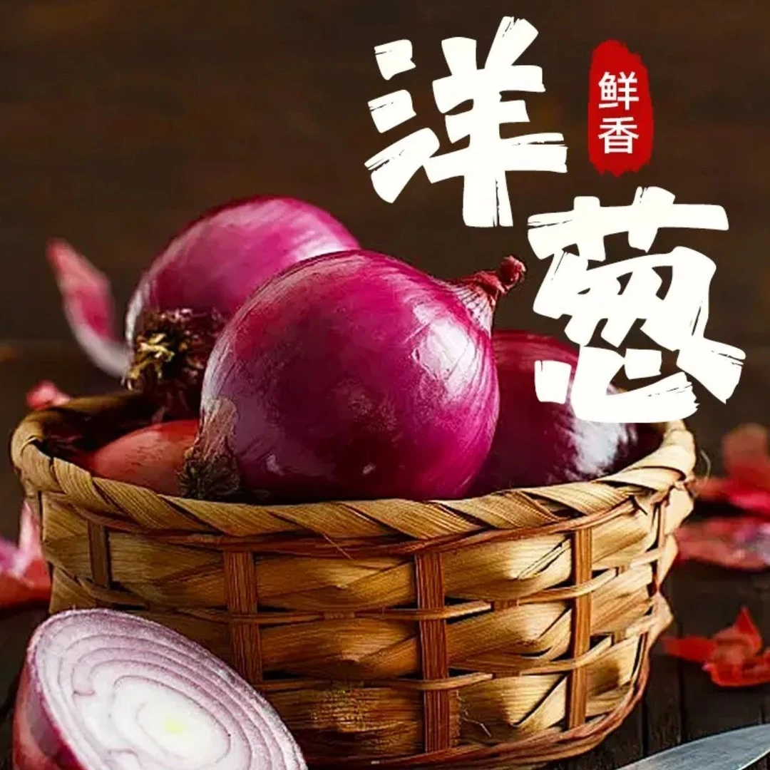 紫皮洋葱大个新鲜现挖可生吃的水果洋葱微辣微甜口感好