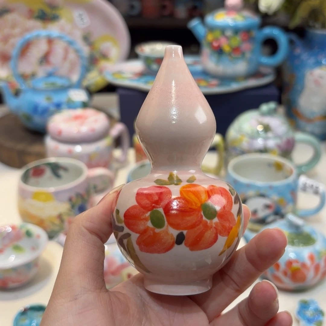 景德镇手绘高温釉下彩陶瓷茶具