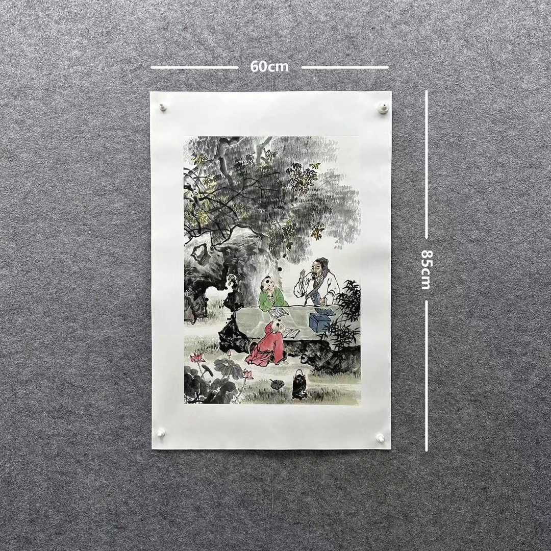 【林下雅集】欧阳宾亲笔85*60cm手绘礼盒作品