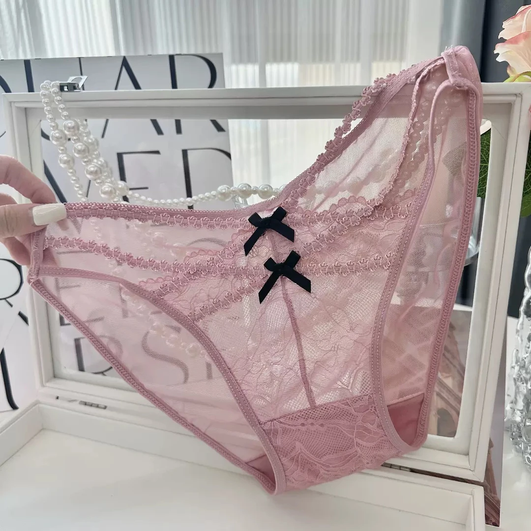 [辣妹腰姬]性感镂空女内裤无痕低腰法式三角裤少女蕾丝女士轻奢