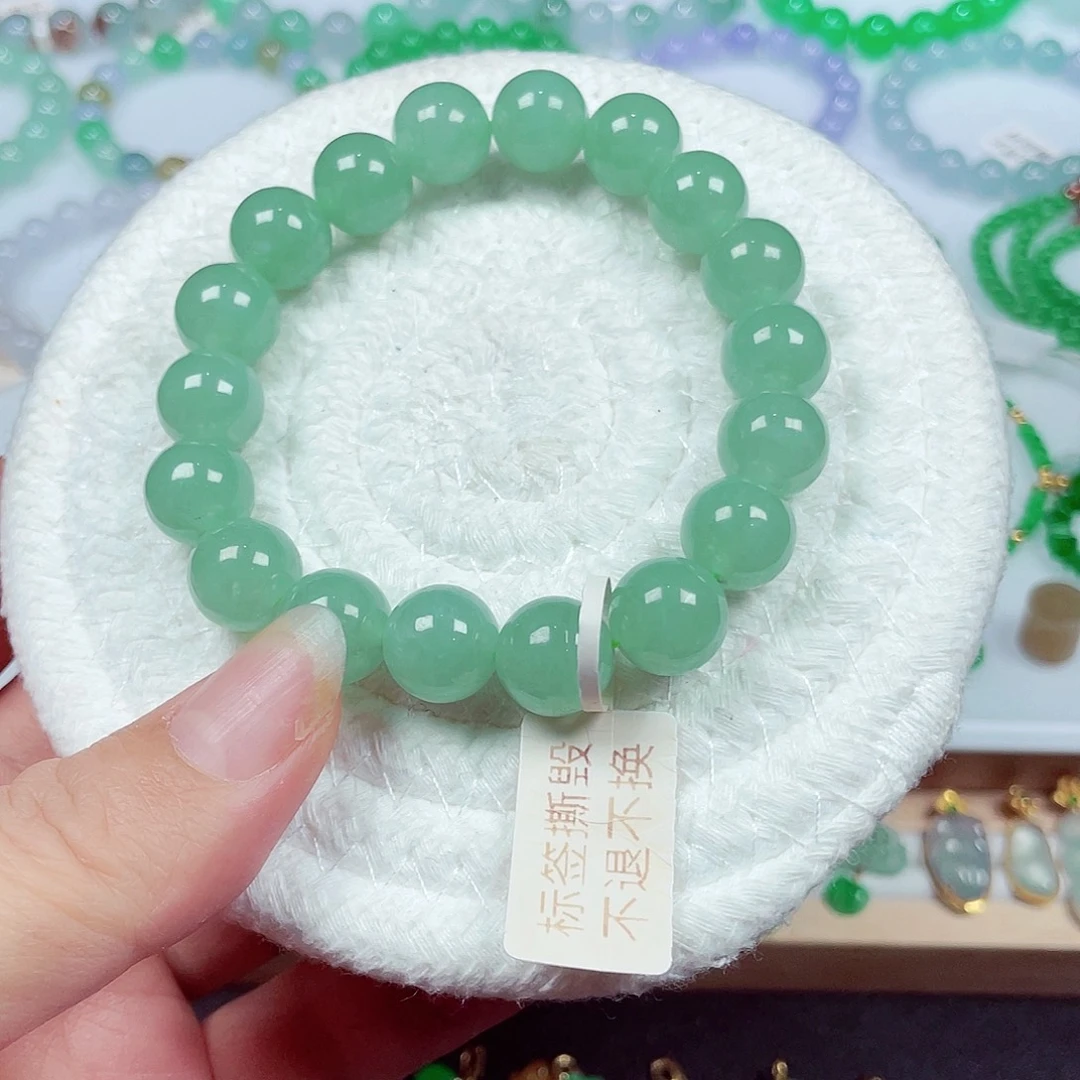 翡翠未镶嵌手链天然缅甸翡翠A货卡11.4