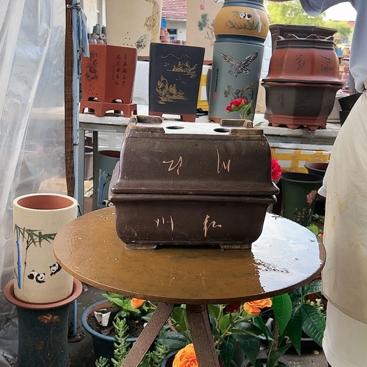 宜兴紫砂花盆26+26粽马槽