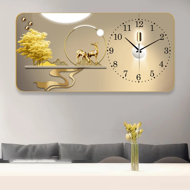 TZ01轻奢抽象表钟挂墙创意钟表装饰画餐厅客厅走廊装饰画钟表挂画