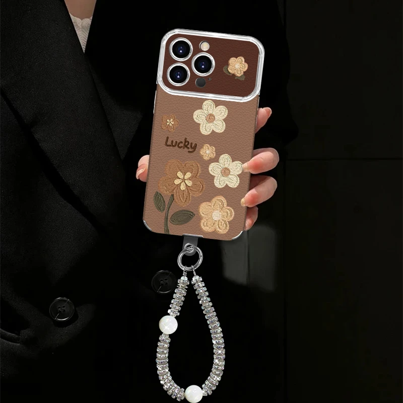 YHSC0014适用苹果/oppo/华为/vivo/小米电镀大视窗手机壳女