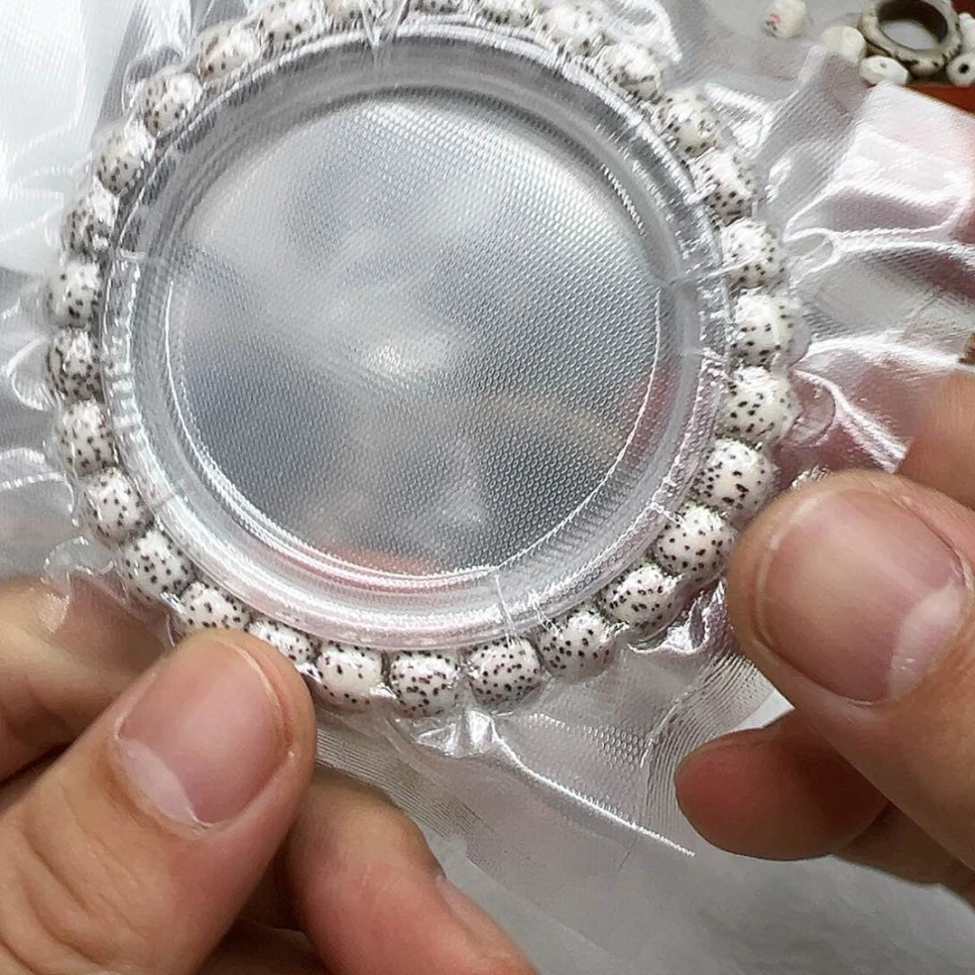 星月菩提手串10卓越原脂白河豚星月菩提单圈87