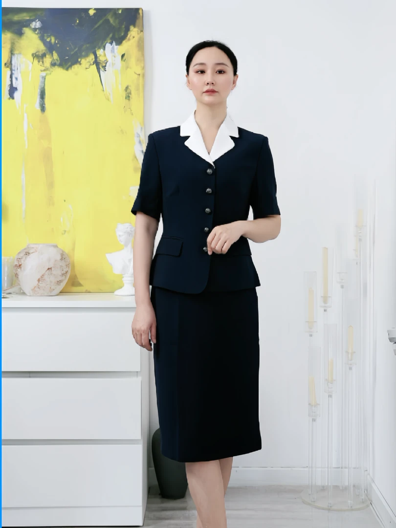 恩妮高级感西装套装裙女2025夏季新款气质女神范通勤商务正装