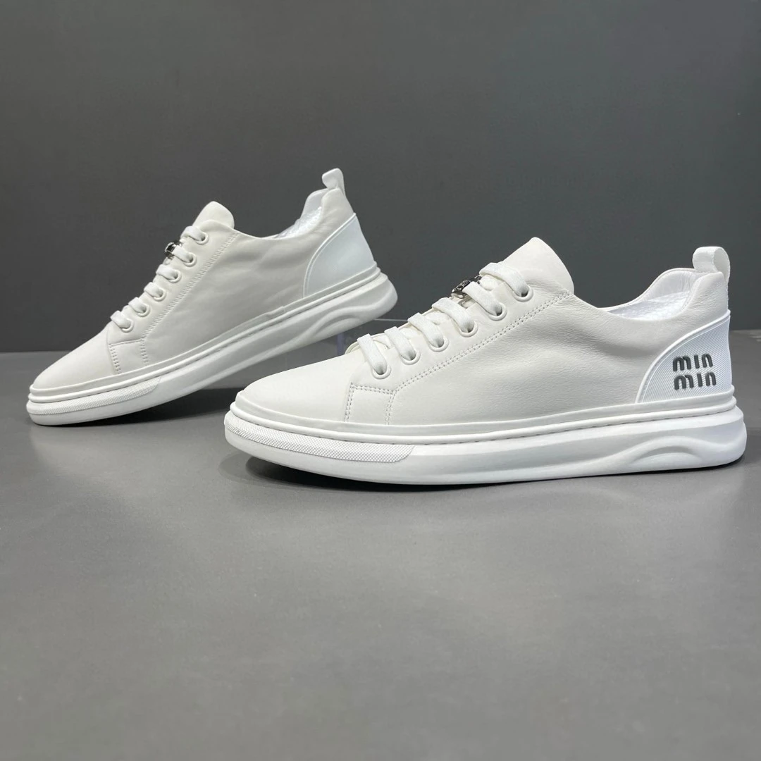 男士真皮免系带一脚蹬懒人真皮板鞋男款潮鞋小众欧洲站男鞋休闲鞋