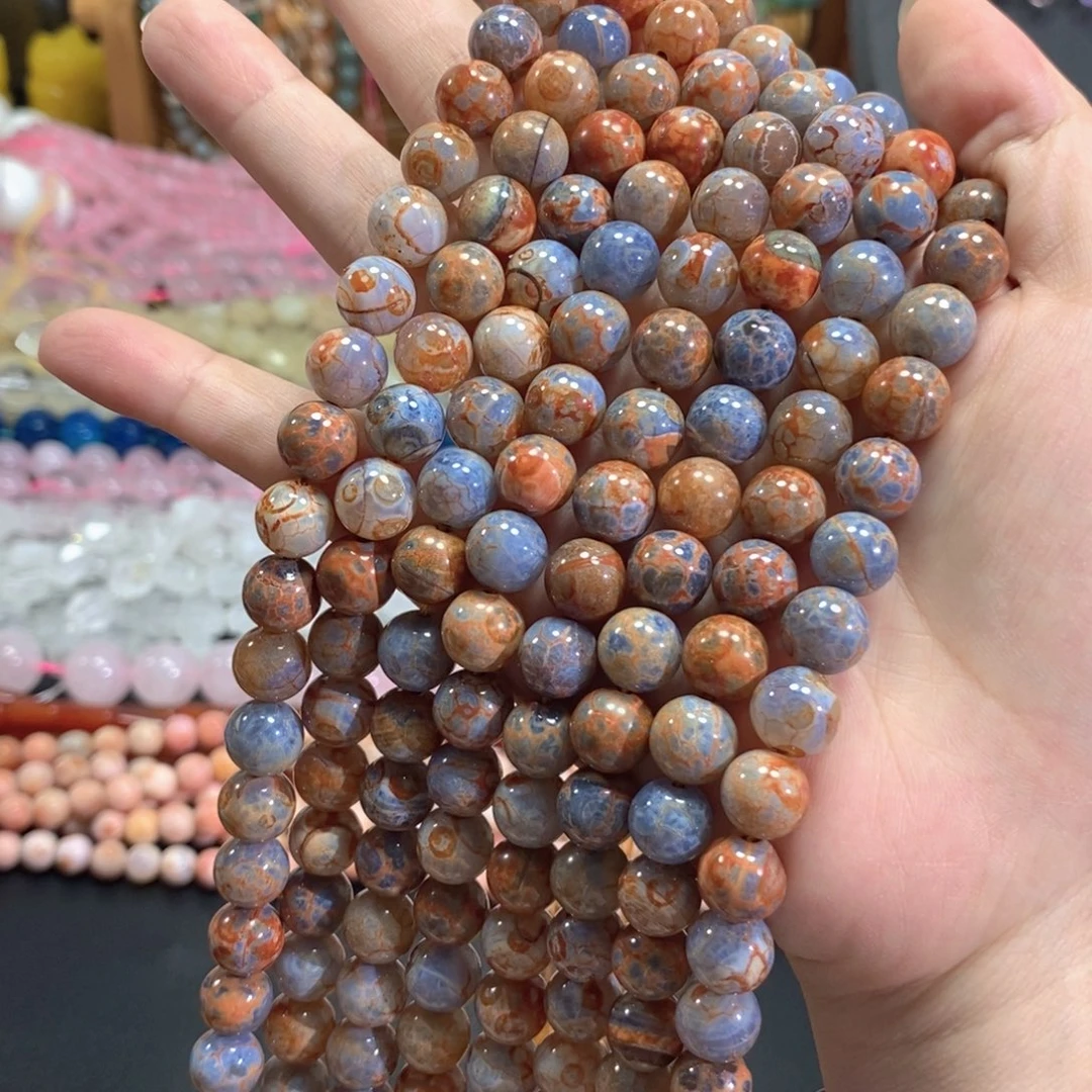 玛瑙/玉髓未镶嵌珠宝半成品敦煌玛瑙一条卡10mm