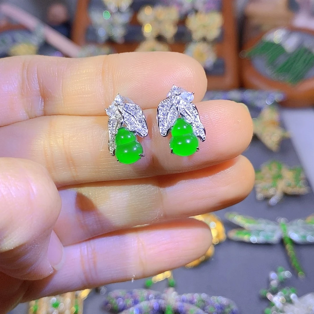 颈饰银S925镶嵌翡翠