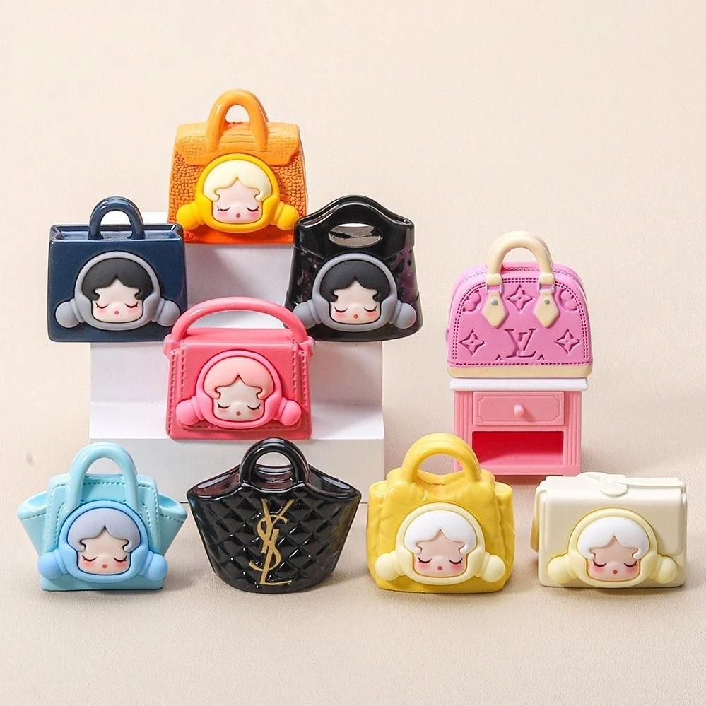 新款卡通SP包包萌粒饰品摆件diy奶油手机树脂配件车载钥匙扣挂件
