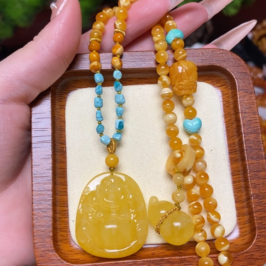 【闪购商品】蜜蜡颈饰未镶嵌项链