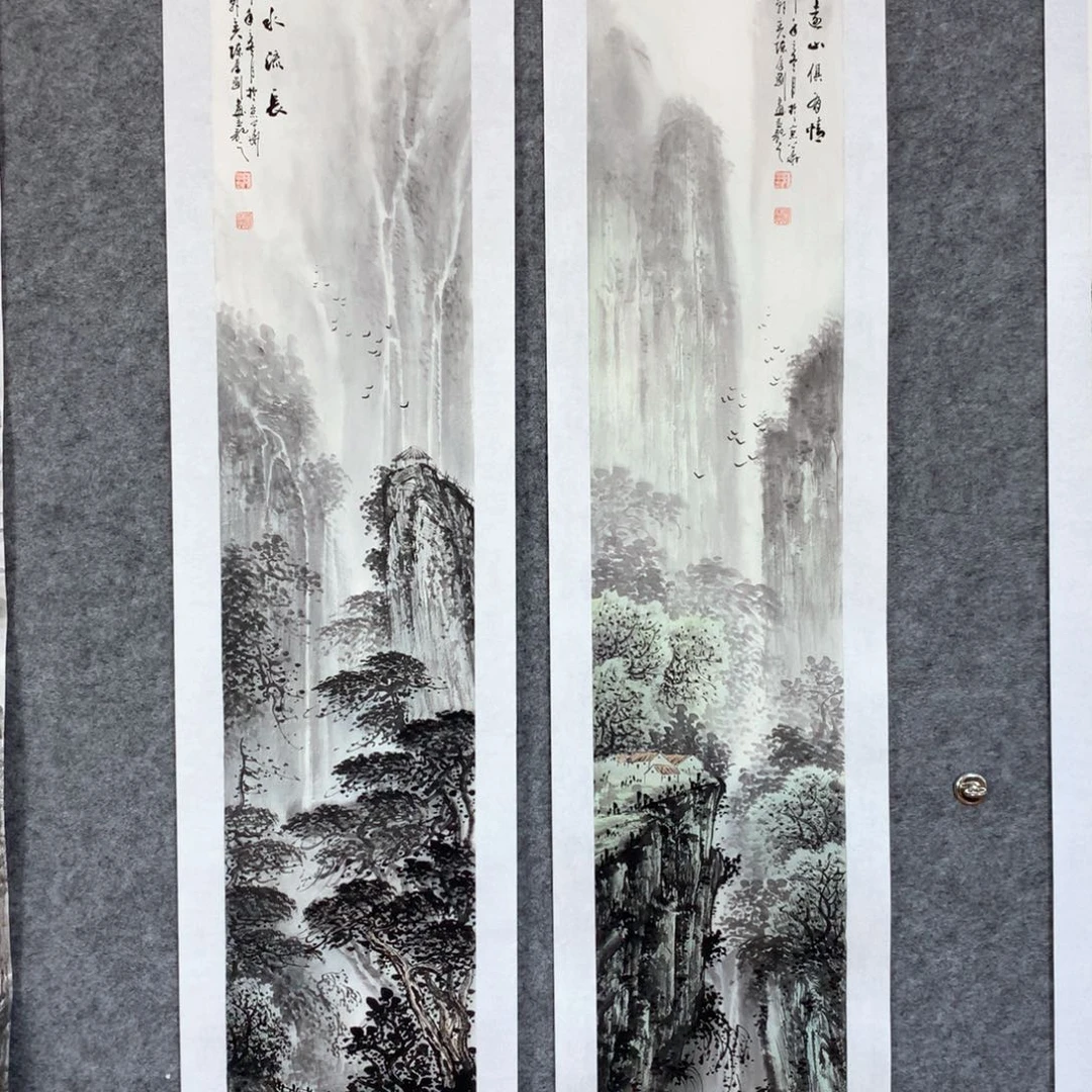 国画阿**计山水作品欣赏