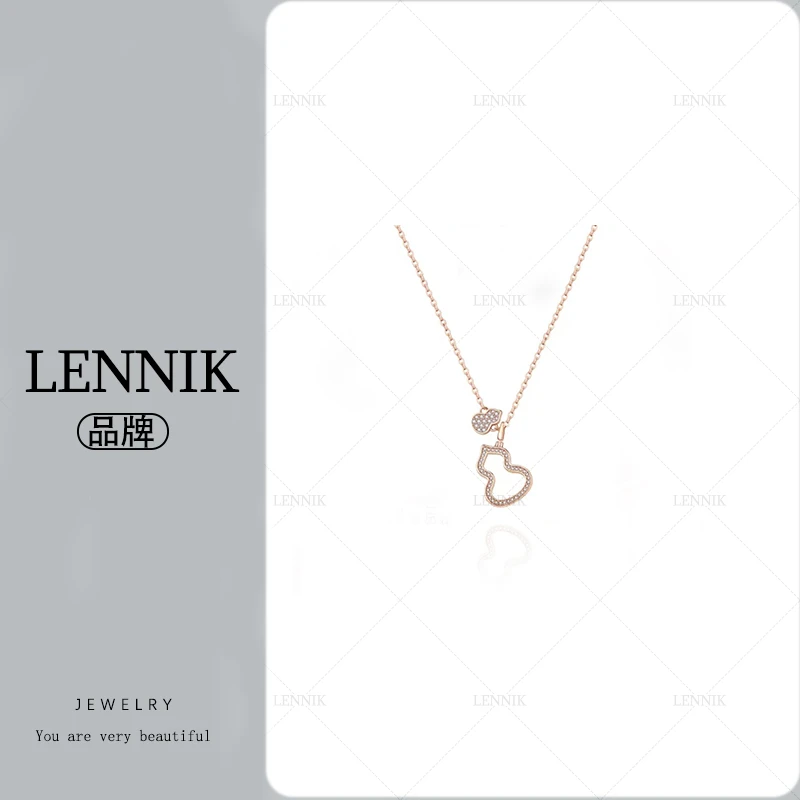 合金项链  lennik/lennik-ZZ轻奢时尚百搭夏日镂空葫芦项链