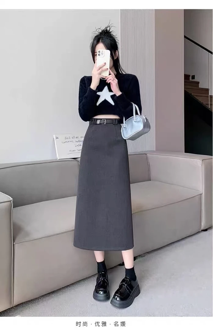 珍姐家加绒A字半身裙5558货号