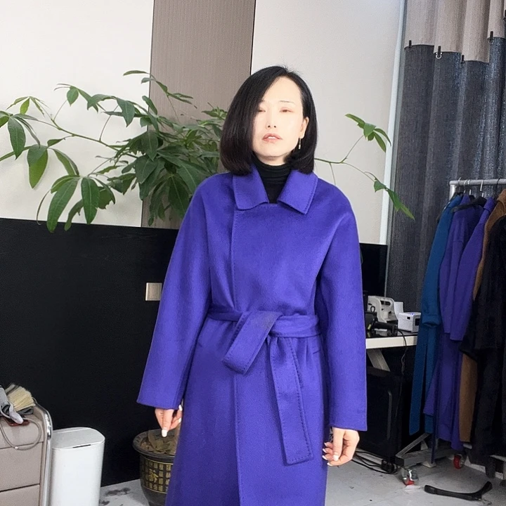双面呢大衣S码长款