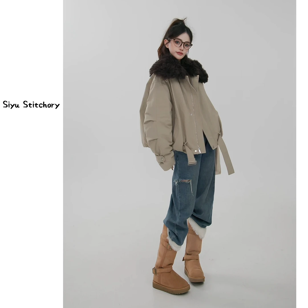 【思语】“冬临” CC251117 原创设计师款皮草鹅绒外套