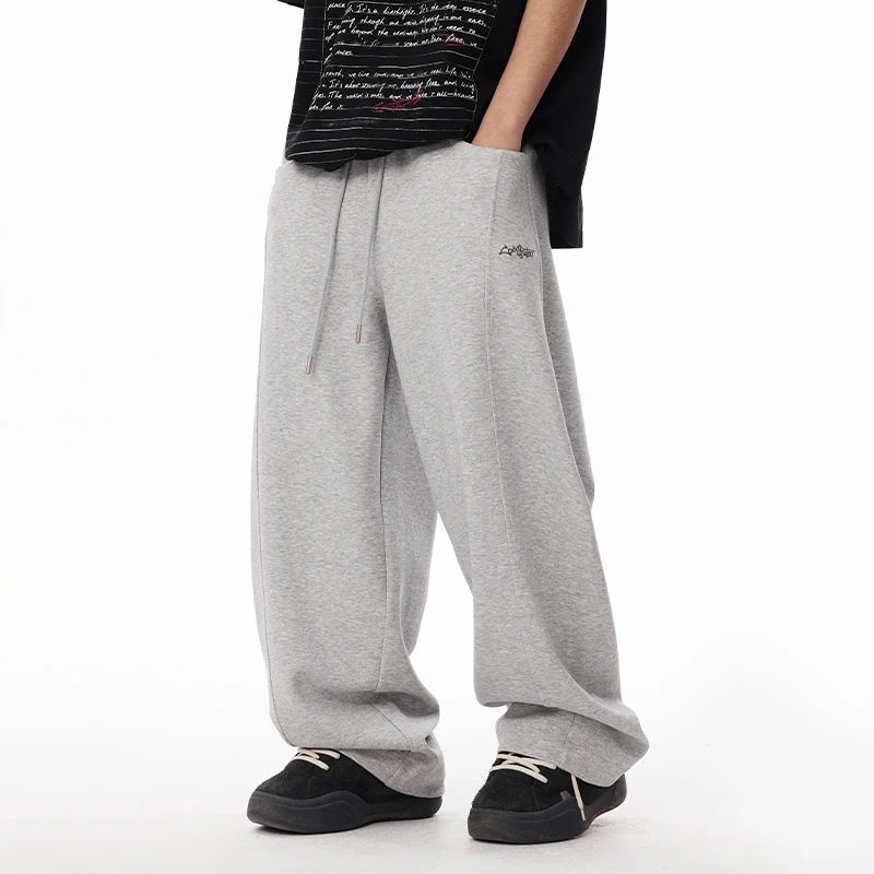 【CoosRetro】美式复古刺绣针织结构长裤春夏百搭休闲运动裤CS52J05