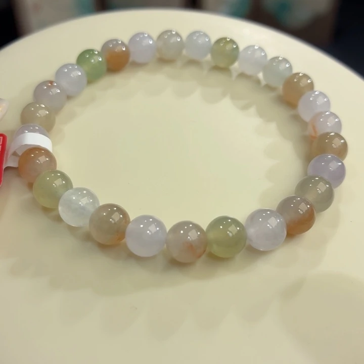 翡翠未镶嵌手链冰胶春夏秋冬卡7.1