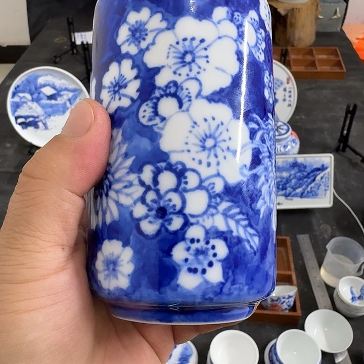 漫***心瓷片景德镇瓷器手工手绘