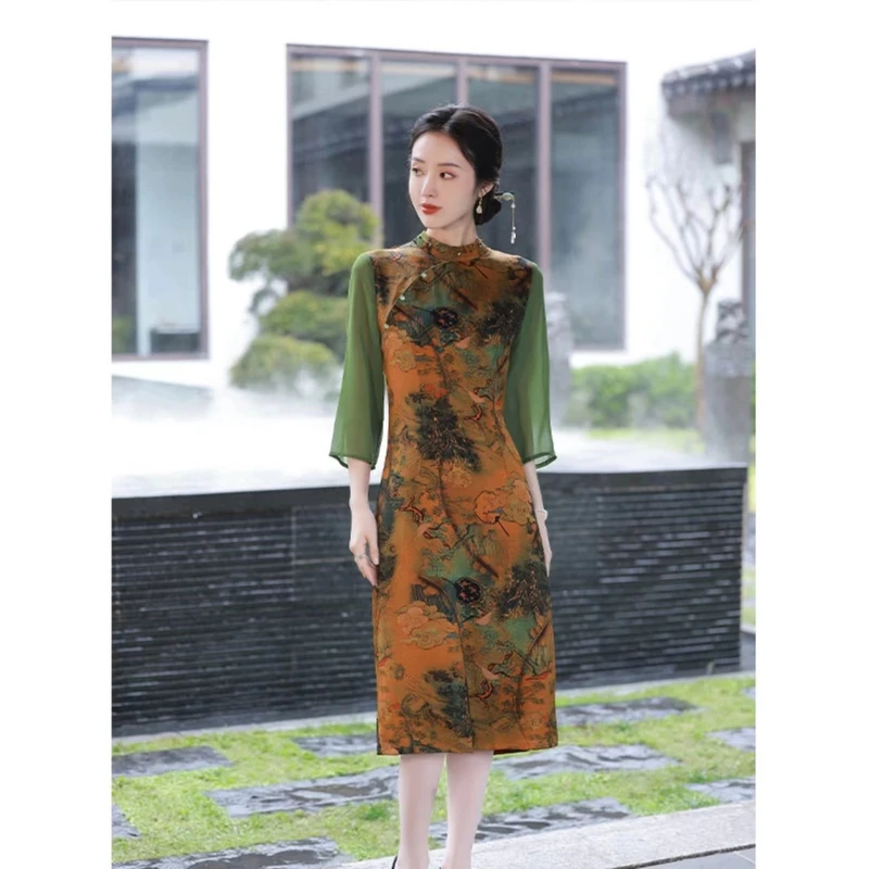 新款显瘦气质改良中式女旗袍2247