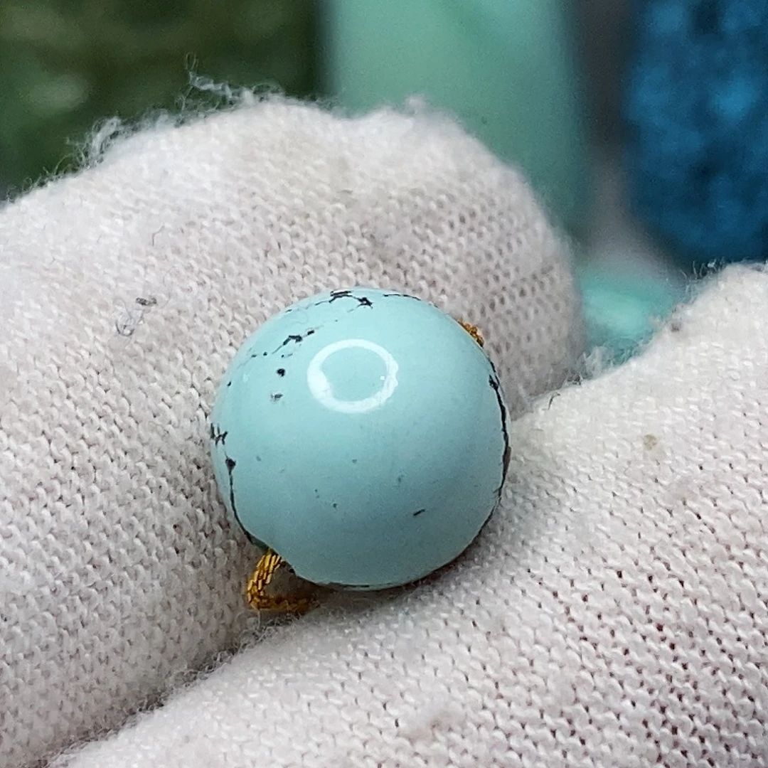 绿松石未镶嵌天然原矿 带武汉地大证书