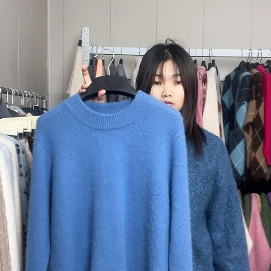 雾霾蓝最大男士111套头