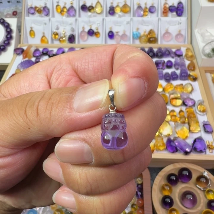 银S925镶嵌颈饰紫晶