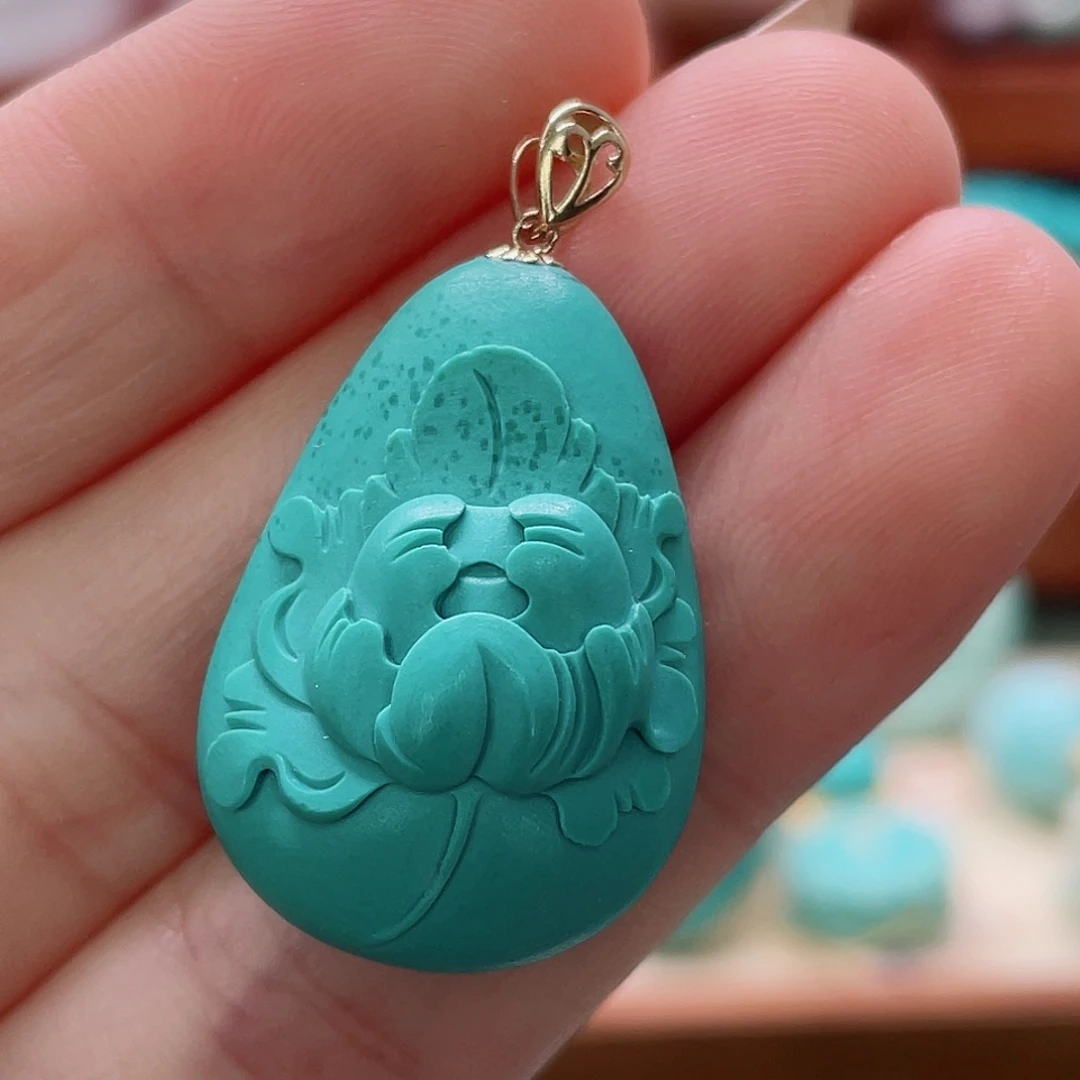 绿松石未镶嵌珠宝半成品