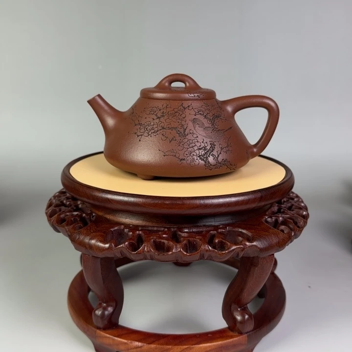 阿***牛茶壶底槽青子冶石瓢230 cc全手工制作