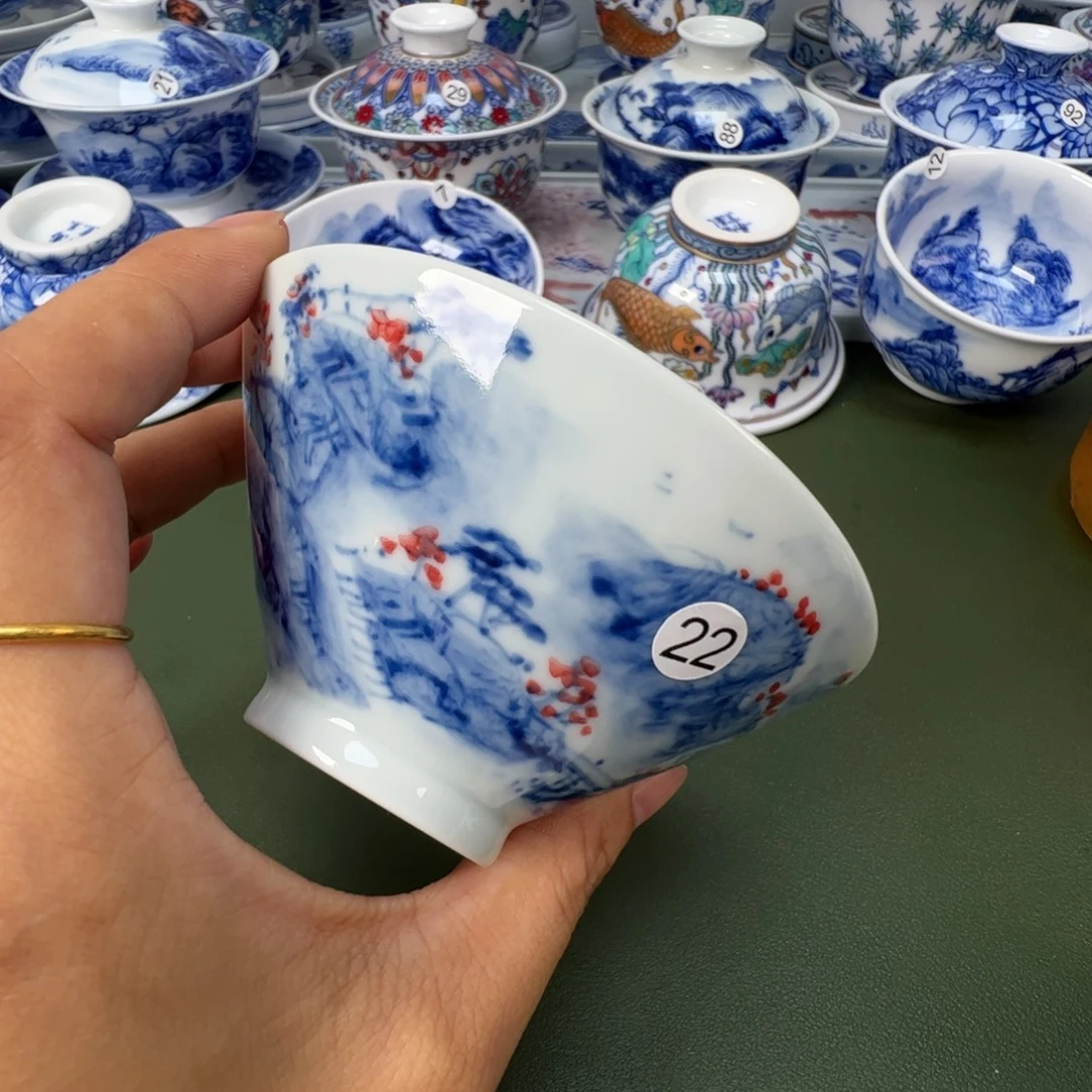景德镇纯手工纯手绘茶具木木22