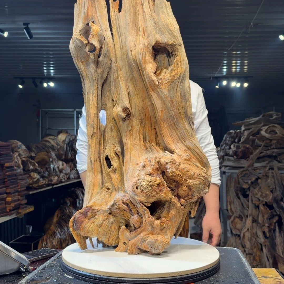 江***风木王一刀琥珀木摆件109