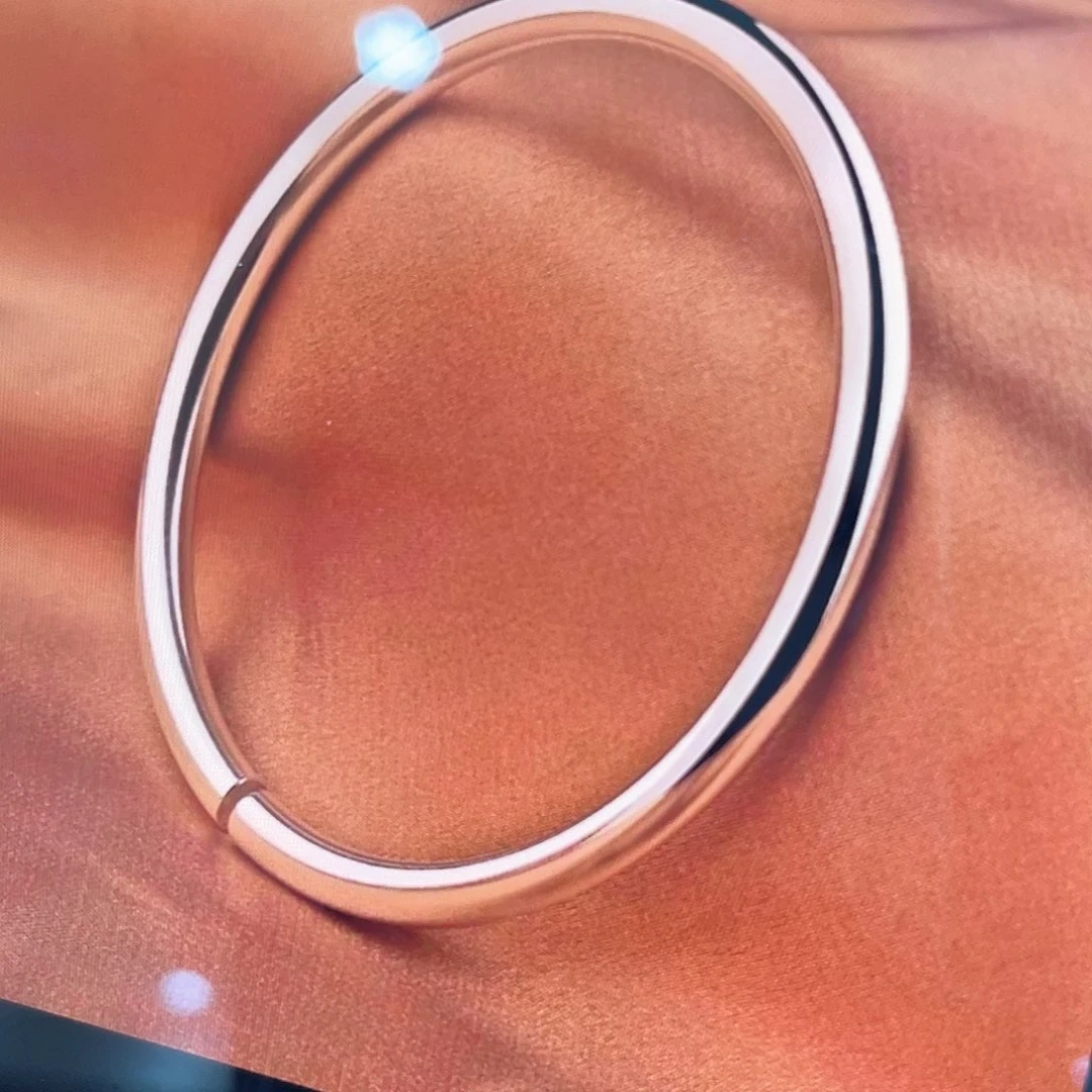 珐琅足银素圈手镯50g