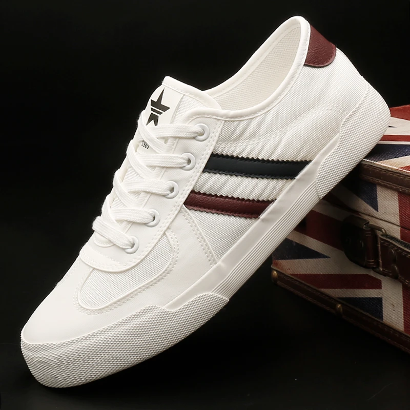 25129 男鞋系带硫化网面布鞋透气休闲鞋男士低帮帆布鞋春季小白鞋
