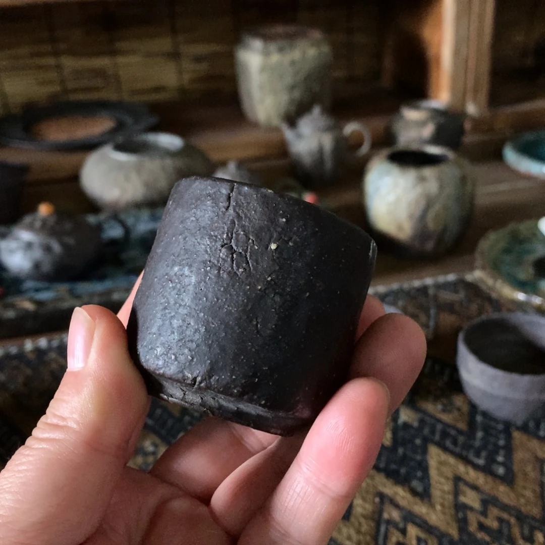 杯碎*叶手工制作柴烧茶具