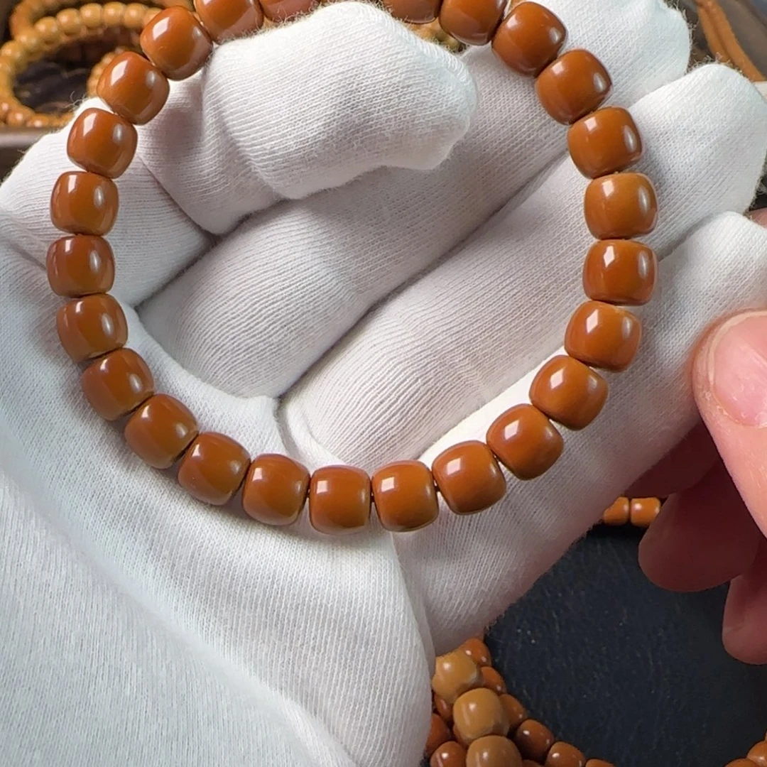 橄榄核手串老挝核尖8.4mm特价三花料