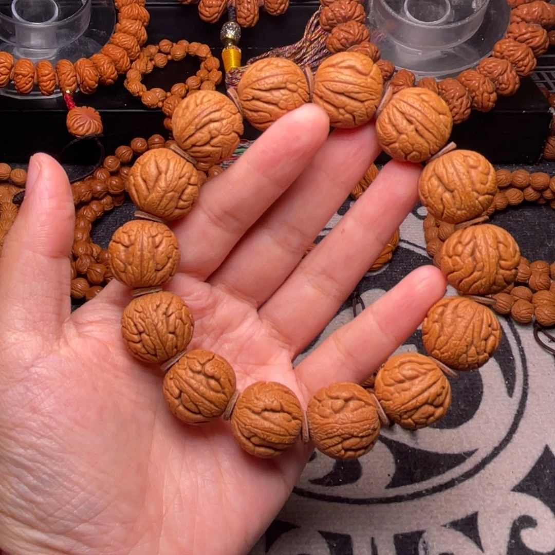 手串桃核龙纹龙珠20