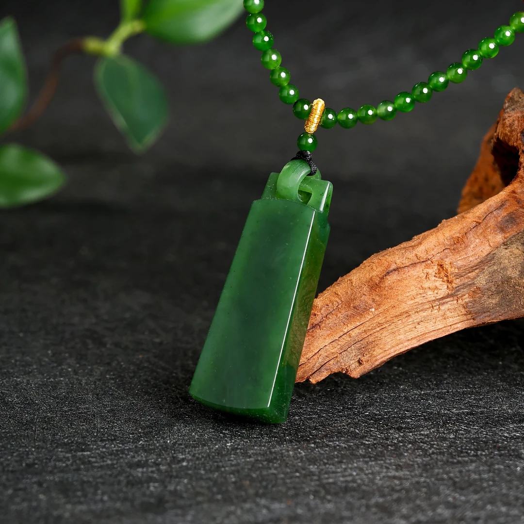 【矿姐珠宝】和田玉碧玉称心如意无事牌吊坠时尚气质多样性发一件