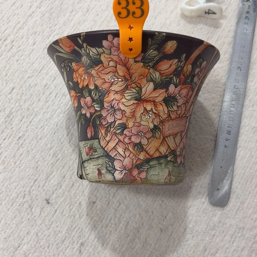 一***光花盆紫砂陶瓷多肉花盆微瑕