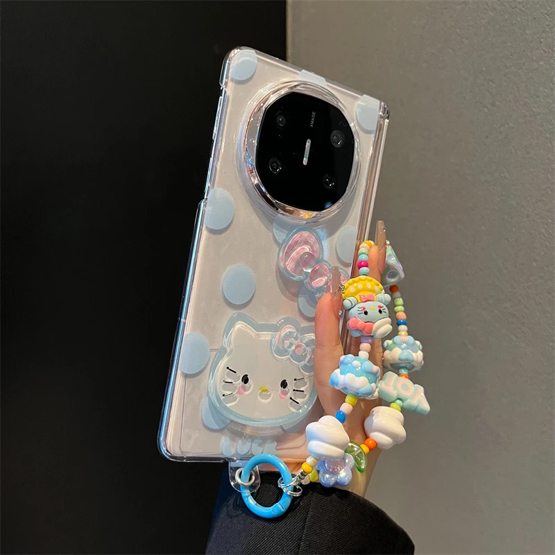 蓝波点KT猫适用华为mateX6典藏版折叠屏手机壳mateX5/X3卡通女款