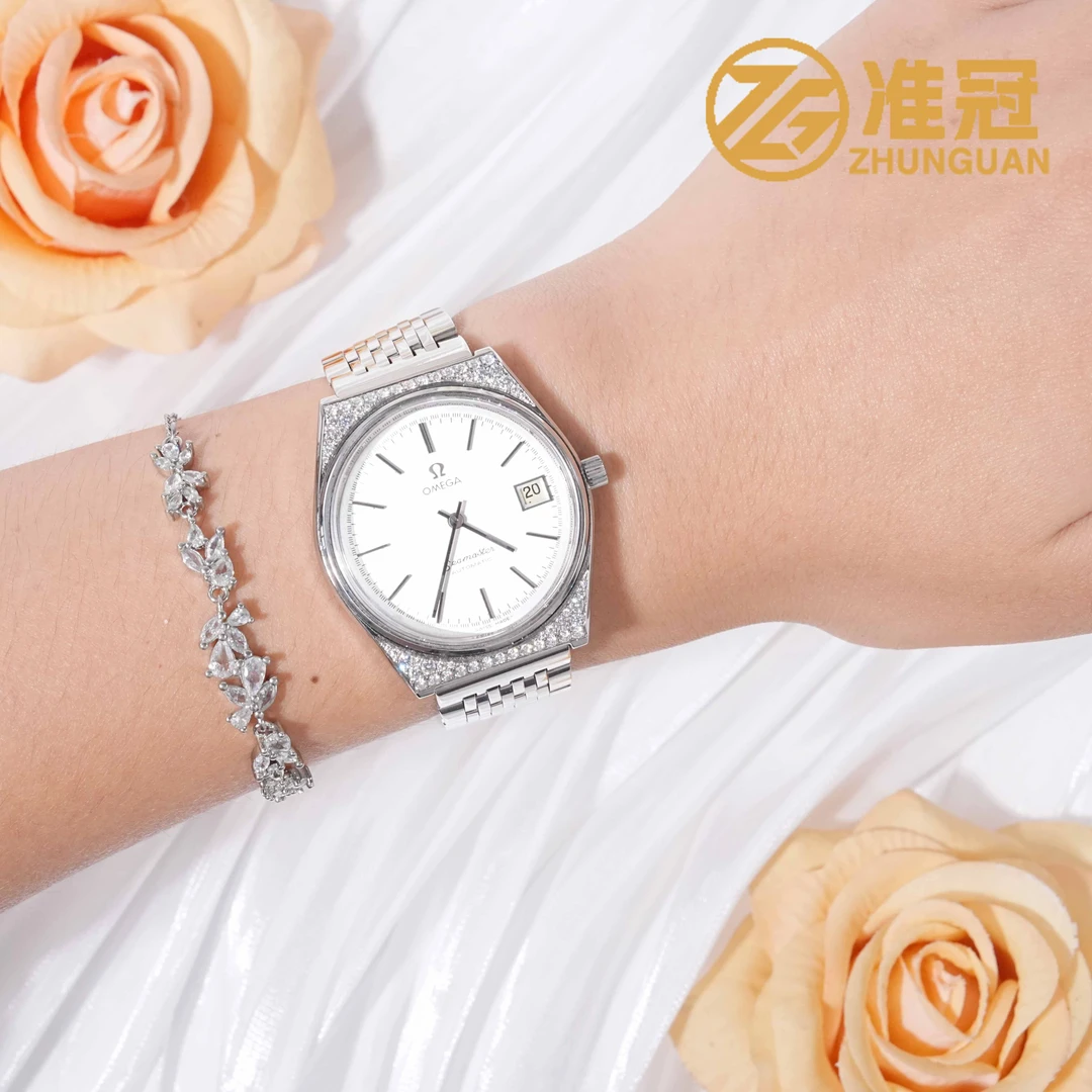 95新 Omega/欧米茄 35mm自动机械PD6419海马后钻瑞士名表