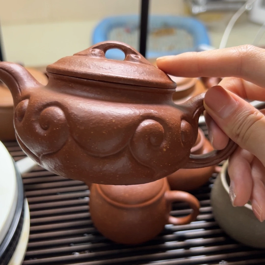 朱***名茶壶紫砂八目如意仿古200