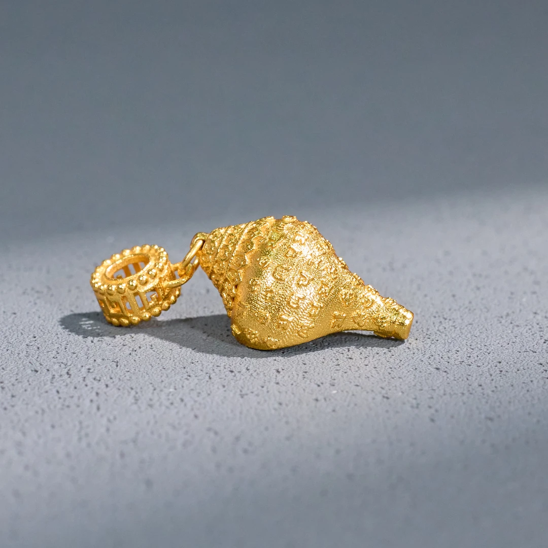 925银银制品 【歪歪】S925海螺法器吊坠（多样性发一）XB-J6593