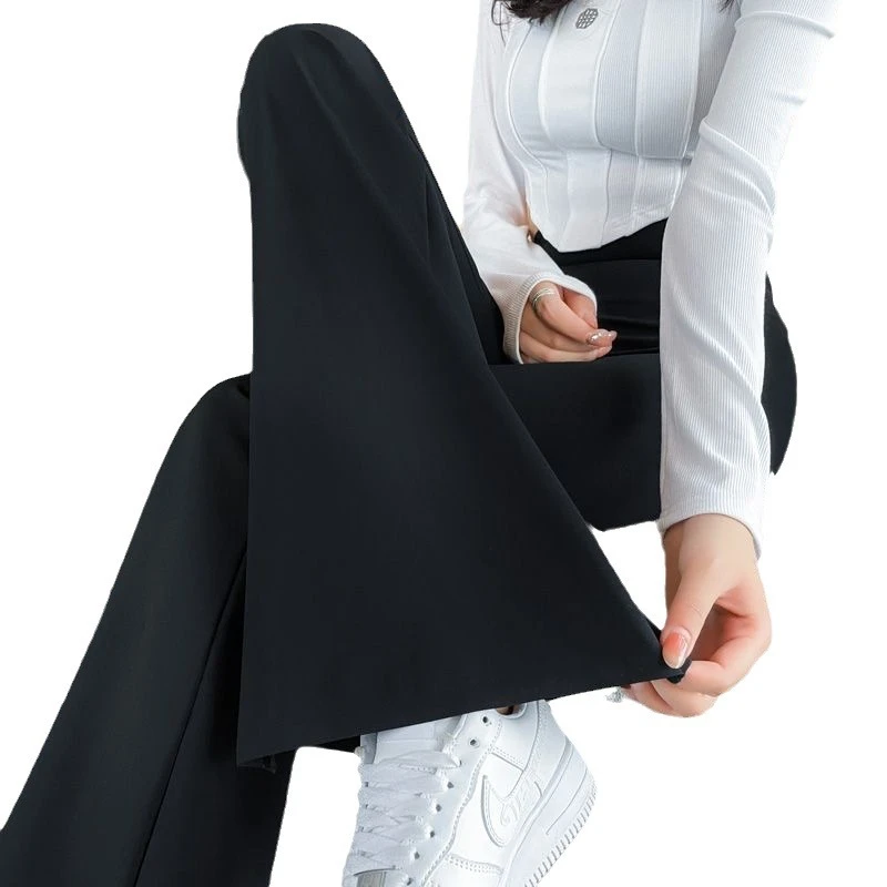 2025鲨鱼裤微喇裤女紧身喇叭打底裤高腰提臀显瘦修身马蹄裤女外穿