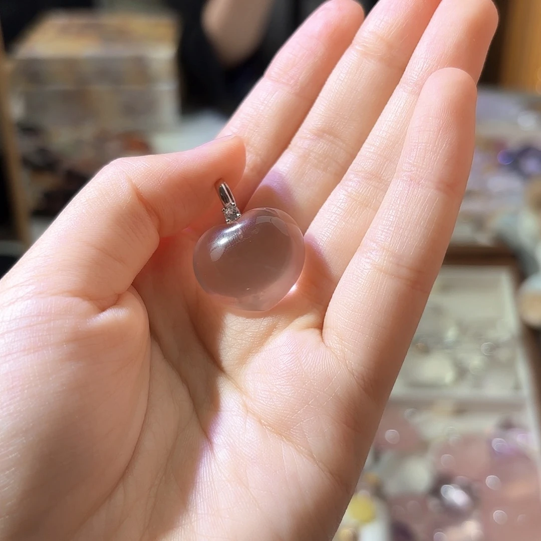 影***月未镶嵌项链水晶吊坠